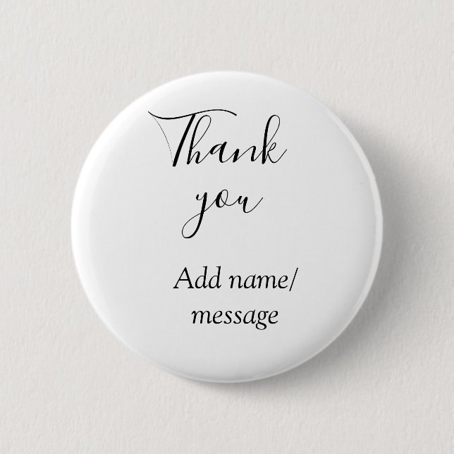 Thank you add name message simple stylish calligra button (Vorderseite)