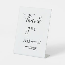 Thank you add name message simple stylish calligra sockelschild