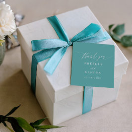 Thank You Aqua Romantic Wedding Favor Tags Geschenkanhänger