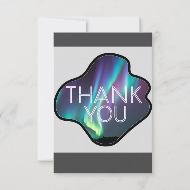 Thank You, Aurora Borealis  Dankeskarte (Vorderseite)