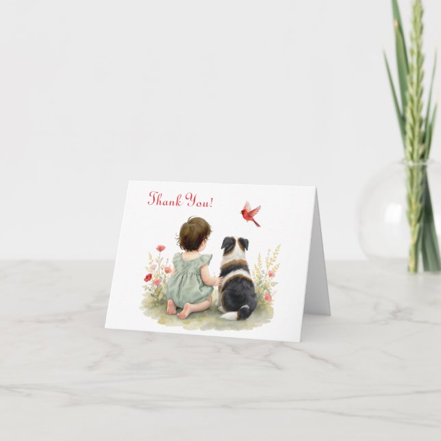 Thank You Baby Shower Notes Dankeskarte (Vorderseite)