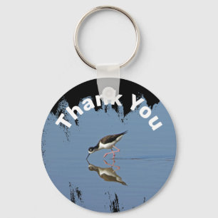 Thank You Beach Bird Reflection Photo Appreciation Schlüsselanhänger