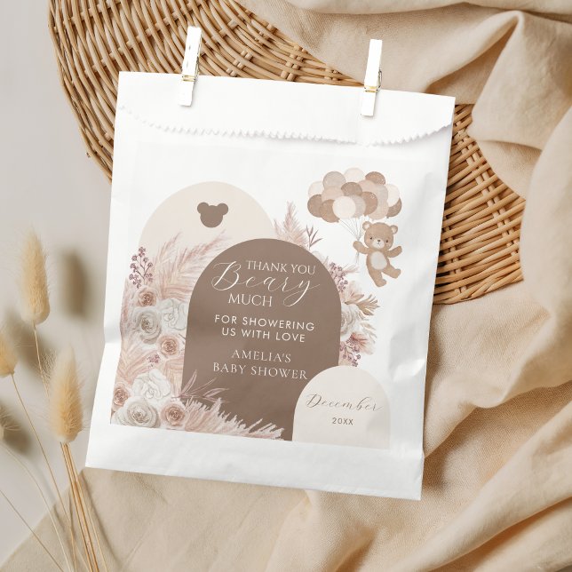 Thank You Beary Much Neutral Teddy Bear Boho Geschenktütchen (Von Creator hochgeladen)