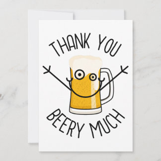 Thank You Beery Much - Silly Face Einladung