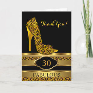 Thank You Birthday Party Celebration Leopard 2 Dankeskarte