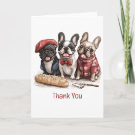 Thank You Bonjour French Bulldogs Dankeskarte
