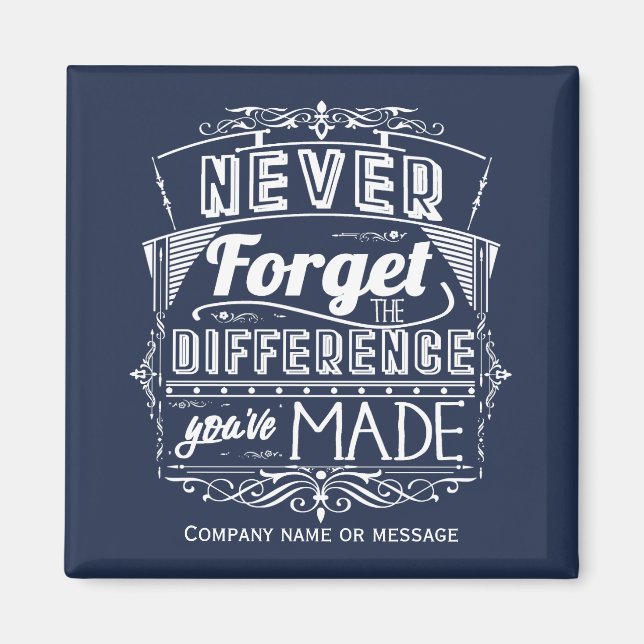 Thank You Business Staff Customer Never Forget Magnet (Vorne)