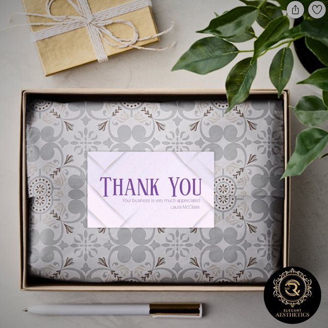 Thank You Business Sticker Lavender & Plum (Von Creator hochgeladen)