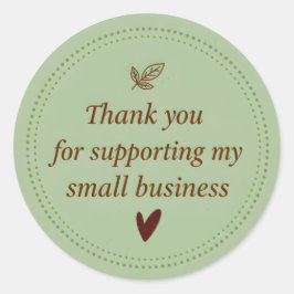 Thank You Business Sticker –Rustic Packaging Label