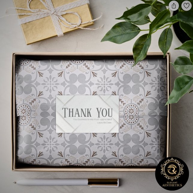 Thank You Business Sticker Silver Gray & Platinum (Von Creator hochgeladen)