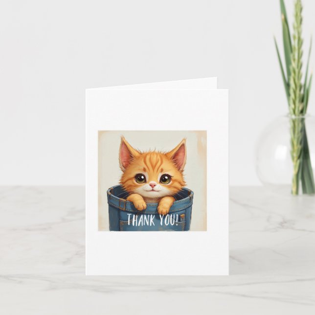 Thank You Card, Cute, Appreciation Karte (Vorderseite)