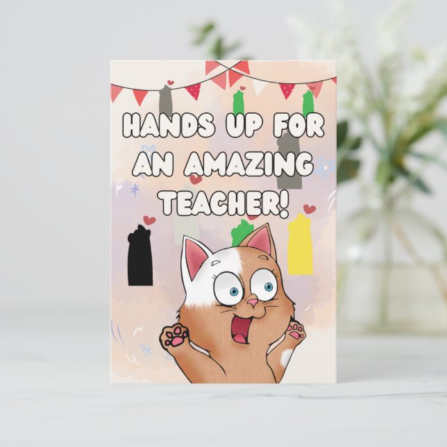 Thank you card for teachers dankeskarte (Stehend Vorderseite)