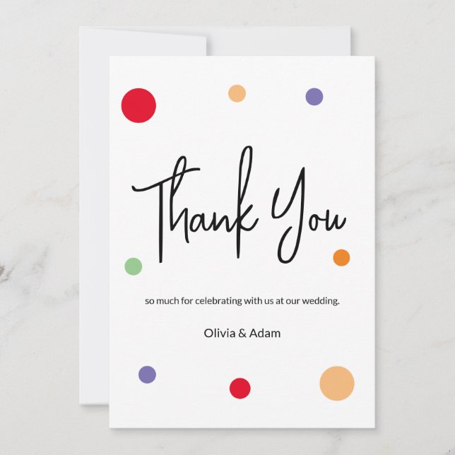 Thank You Card for wedding Einladung (Vorderseite)