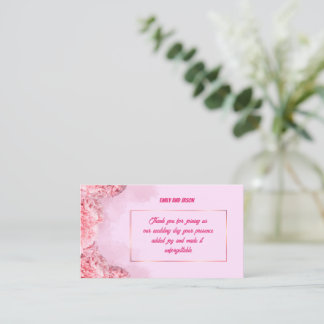 Thank you Card for Wedding Guests Mitteilungskarte