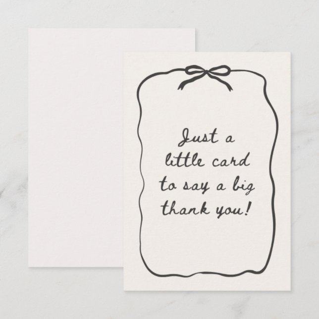THANK YOU CARD MODERN DANKESKARTE (Vorne/Hinten)