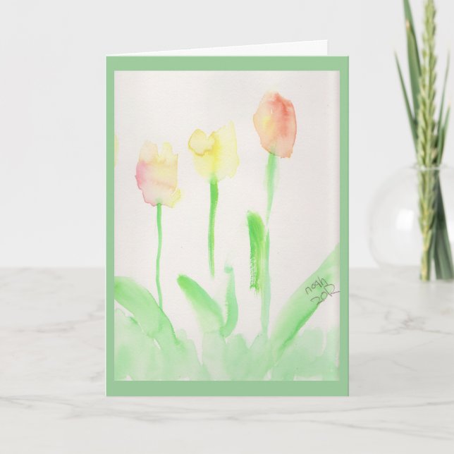 Thank you Card- Tulips Dankeskarte (Vorderseite)