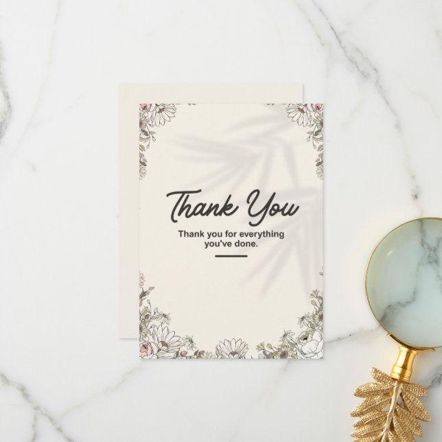 Thank you cards dankeskarte (Vorderseite/Rückseite Beispiel)
