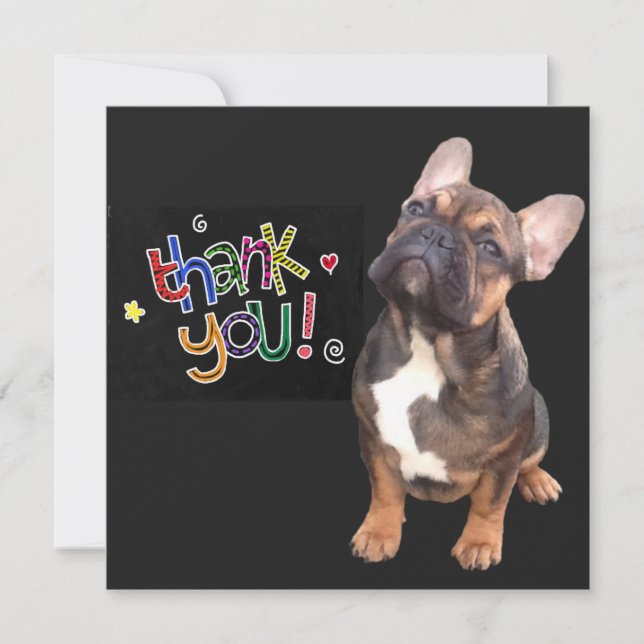 Thank you Carte postale bulldogue française (Devant)