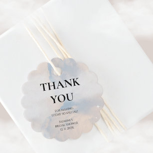 Thank you Cloud 9 Pastel Gradient Bridal Shower Fa Geschenkanhänger
