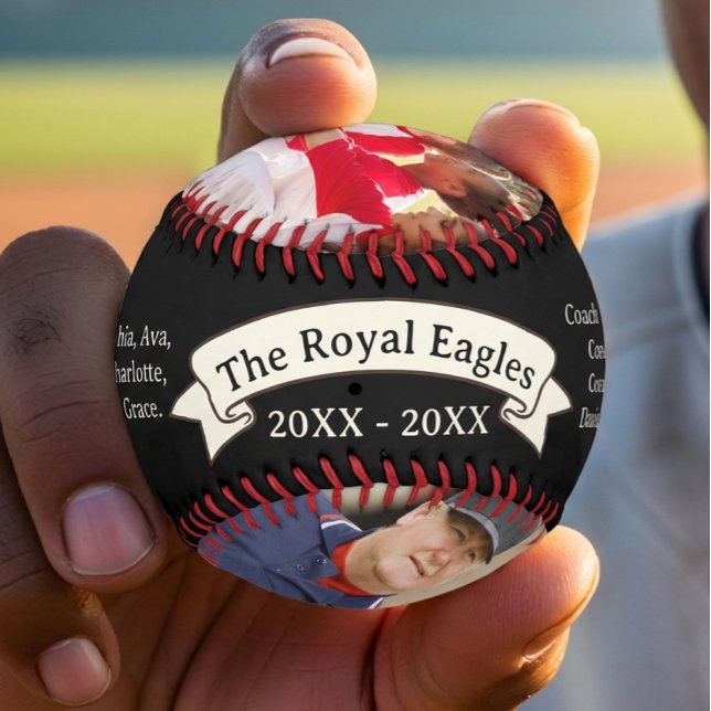 Thank You Coach Appreciation Photo & Team Roster Baseball (Von Creator hochgeladen)