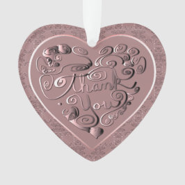 "Thank You" Dusty Rose Acrylic Ornament