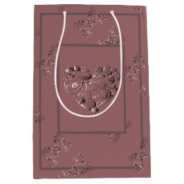 "Thank you" Dusty Rose Mittlere Geschenktüte