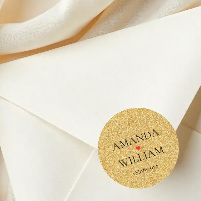 Thank You faux glitter Round Sticker (Von Creator hochgeladen)