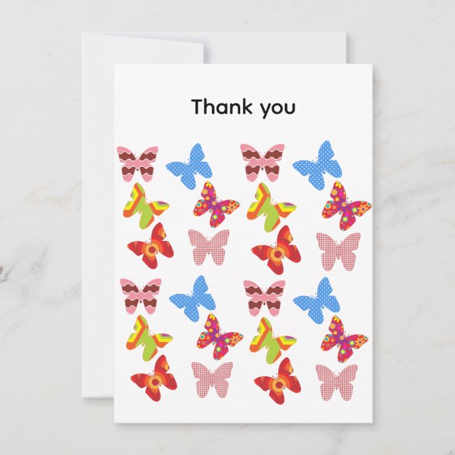 Thank you Flat Greeting Card Karte (Vorderseite)