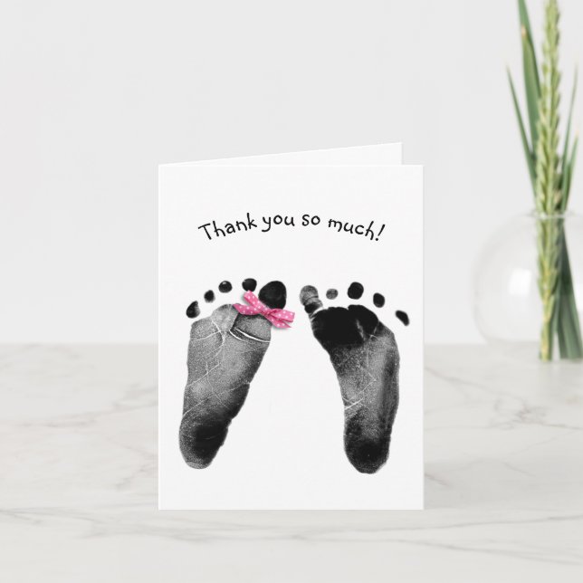 Thank you for Baby Girl Gift Dankeskarte (Vorderseite)