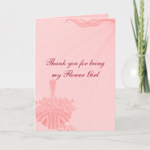 "Thank You for Being My Flower Girl" Dankeskarte