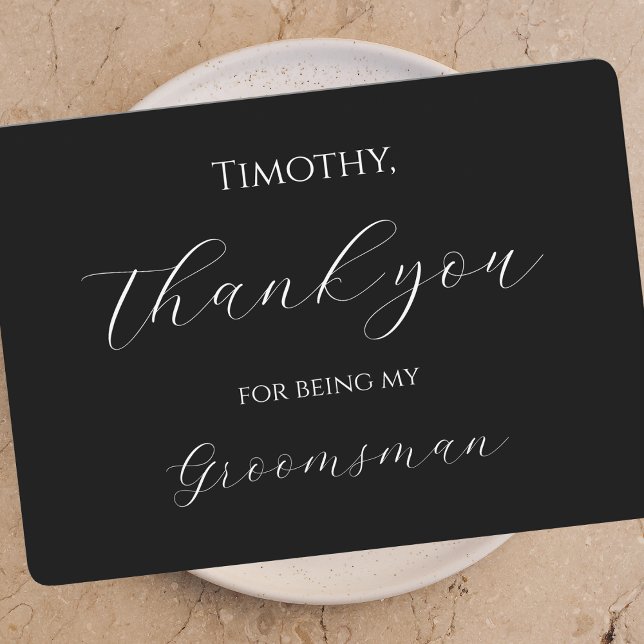 Thank You for Being My Groomsman Card Script Dankeskarte (Von Creator hochgeladen)