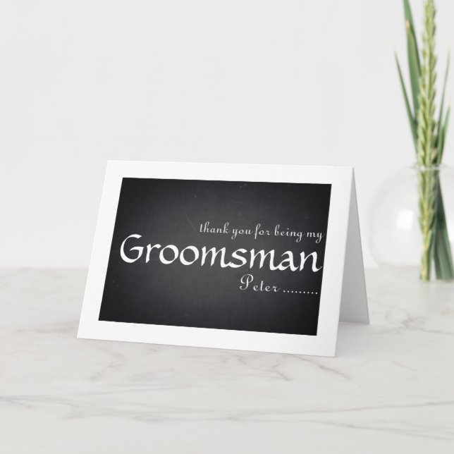 Thank you for being my Groomsman Dankeskarte (Vorderseite)