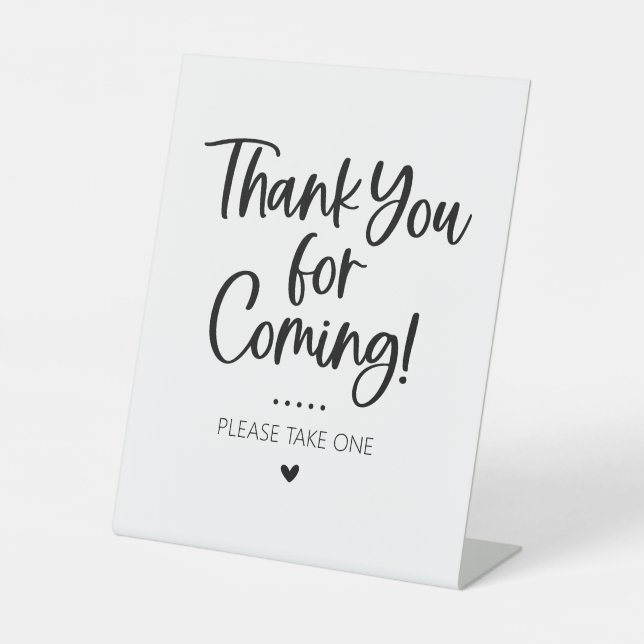 Thank You for Coming Favor Table Sign Sockelschild (Vorderseite)