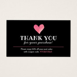 Thank You for Purchase Customer Discount Insert