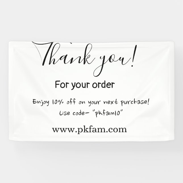 Thank you for purchase pink family business detail banner (Horizontal)