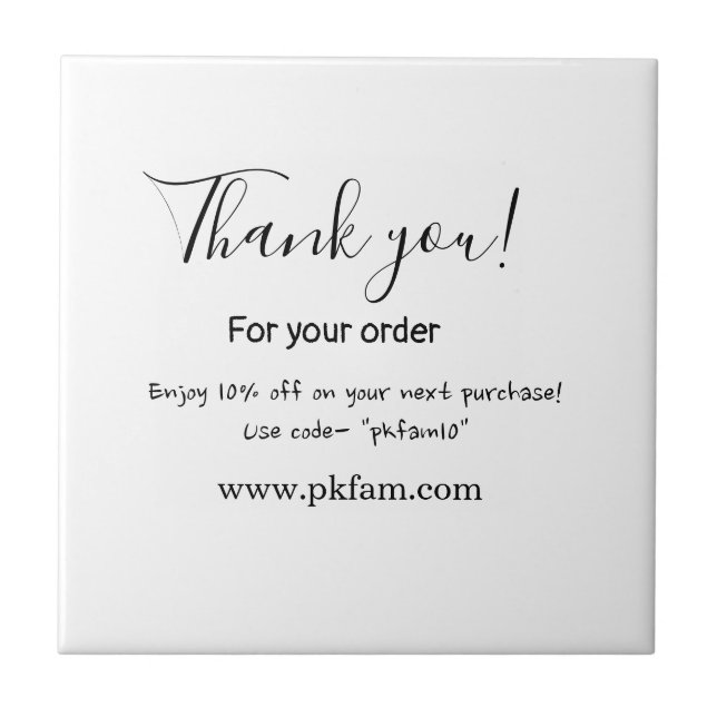 Thank you for purchase pink family business detail fliese (Vorderseite)