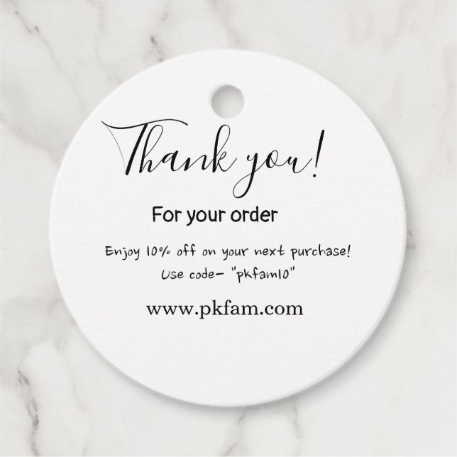 Thank you for purchase pink family business detail geschenkanhänger (Vorderseite)