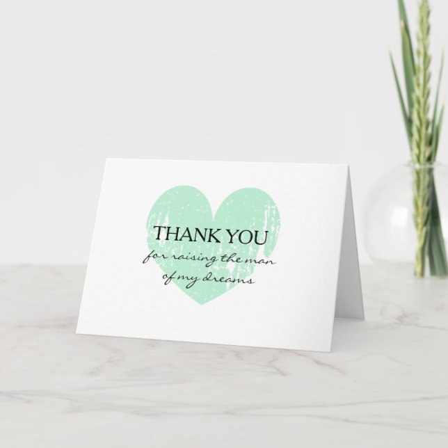 Thank you for raising the man of my dreams card dankeskarte (Vorderseite)