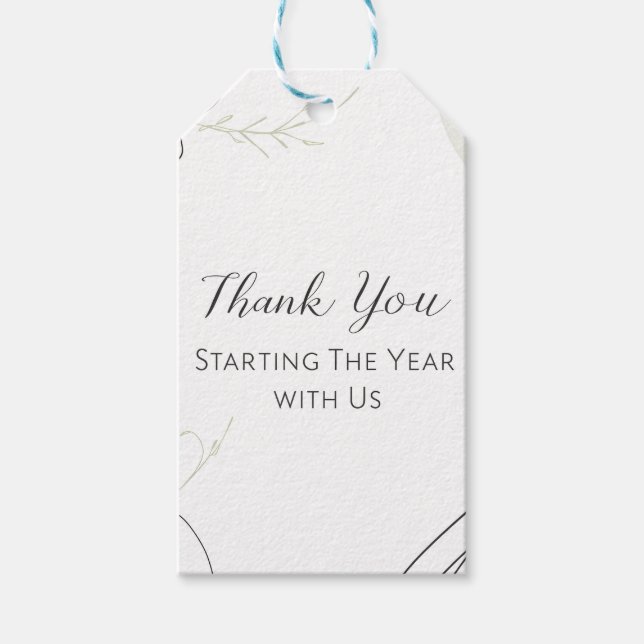 Thank You for Starting The Year with Us Geschenkanhänger (Vorderseite)