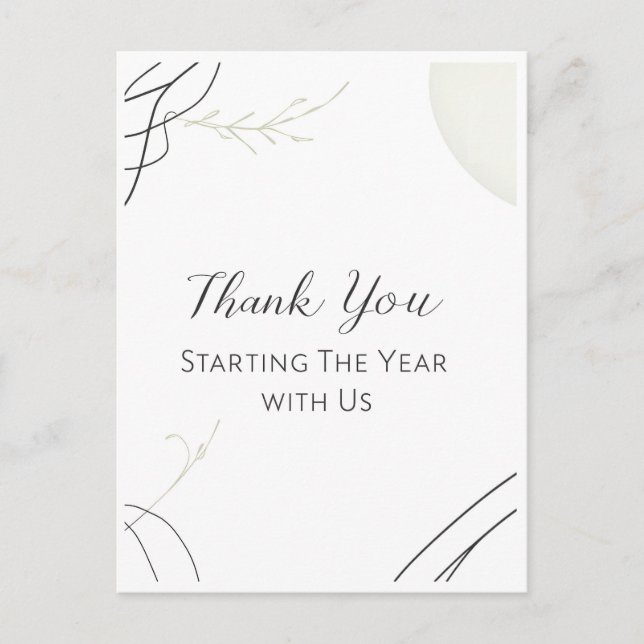 Thank You for Starting The Year with Us Postkarte (Vorderseite)