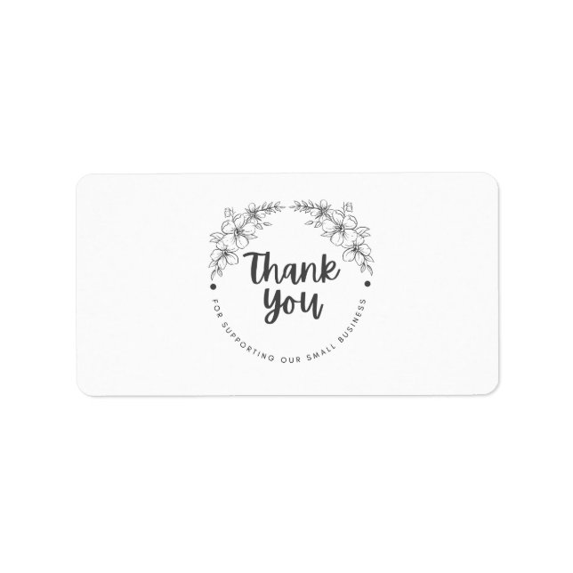 Thank You for Supporting My Small Business Sticker Adressaufkleber (Vorne)