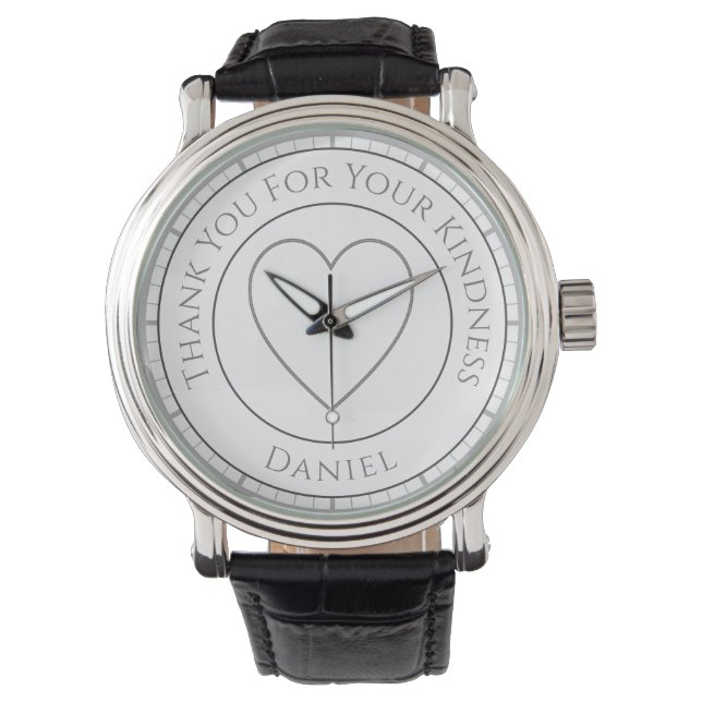 Thank You For Your Kindness with Name - Gift Armbanduhr (Vorderseite)