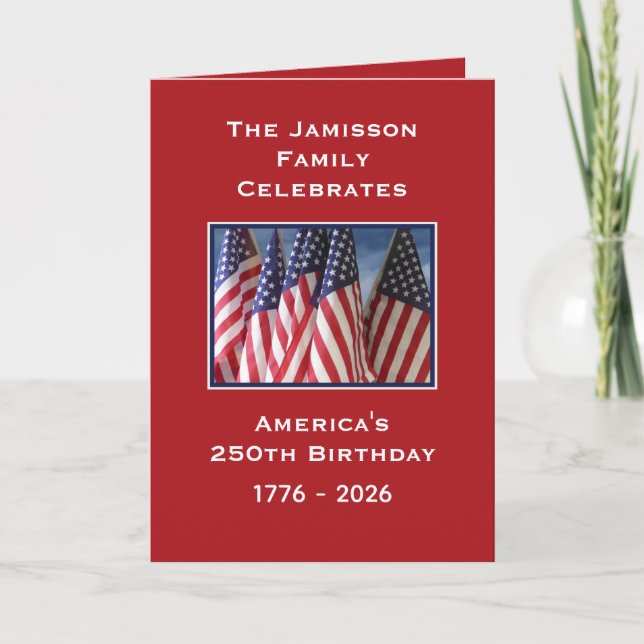 Thank You For Your Service America's 250th  Dankeskarte (Vorderseite)