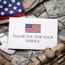 Thank You For Your Service Red blue American Flag