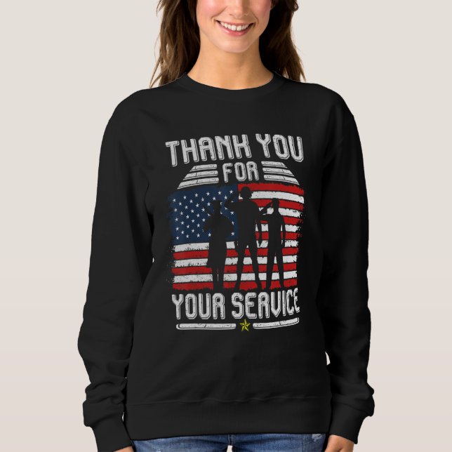 Thank you for your services Patriotic - veterans d Sweatshirt (Vorderseite)
