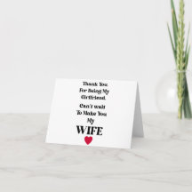 Thank You Girlfriend/Wife Valentine's Card