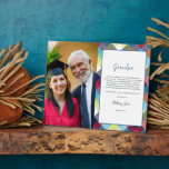 Thank You Grandpa | Plaid Photo Frame Fotoplatte<br><div class="desc">Simple and modern thank you plaque to the man who made you who you are today. A gift that he will treasure for a lifetime! Can be customized for any moniker - papa, pépé, grandad, grandpapa, grand-pére, grampa, gramps, grampy, geepa, paw-paw, pappou, pop-pop, poppy, pops, pappy, nonno, opa, baba, abuelo,...</div>