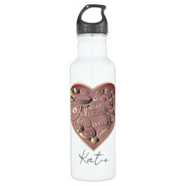 "Thank you" Heart Glass Cup Edelstahlflasche