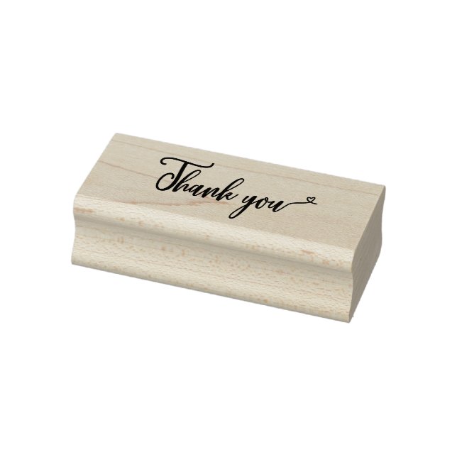 Thank you - heart gummistempel (Stempel)
