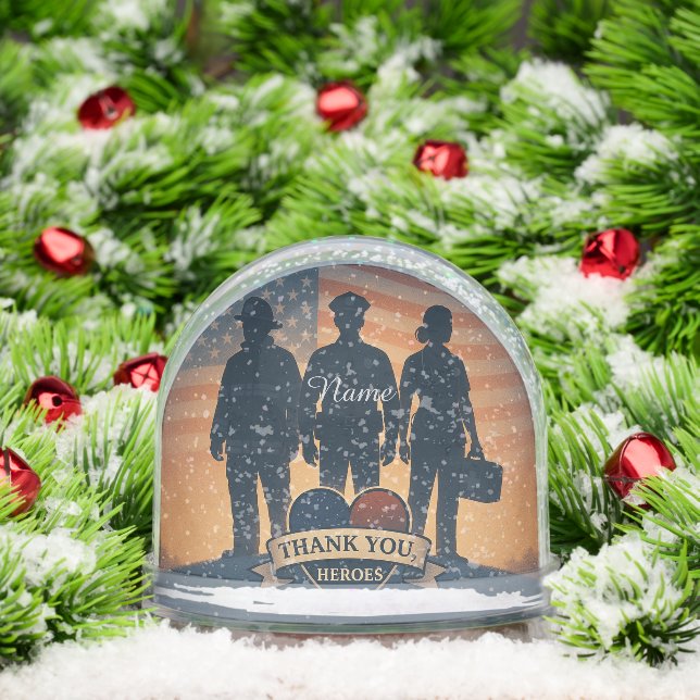 "Thank You, Heroes" First Responder Snow Globe Schneekugeln (Weihnachten)